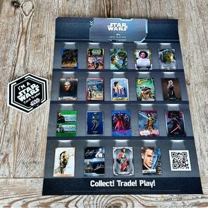 DISNEY D23 EXPO 2022 TOPPS STAR WARS DIGITAL COLLECTIBLES POSTER 24 X 18
